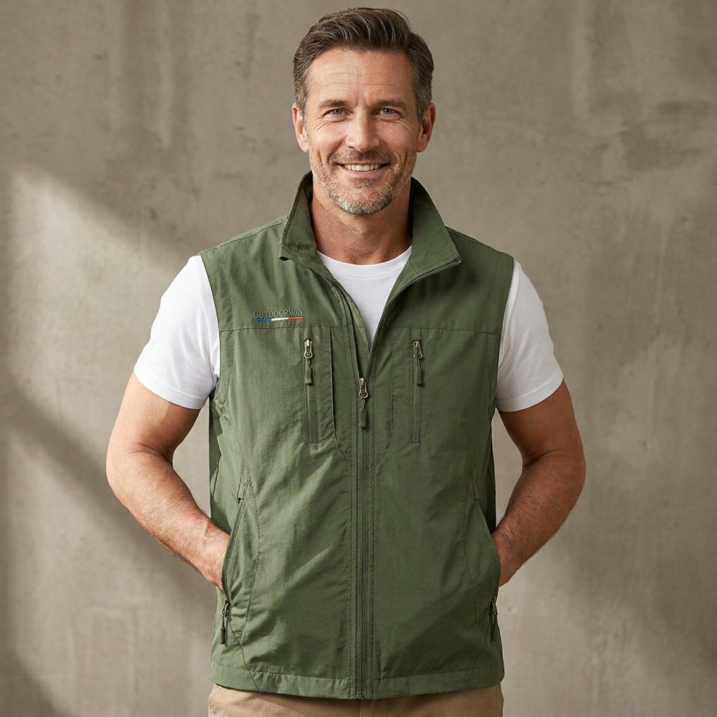Bergmann-mode – Herren Multitaschen Gilet Outdoor